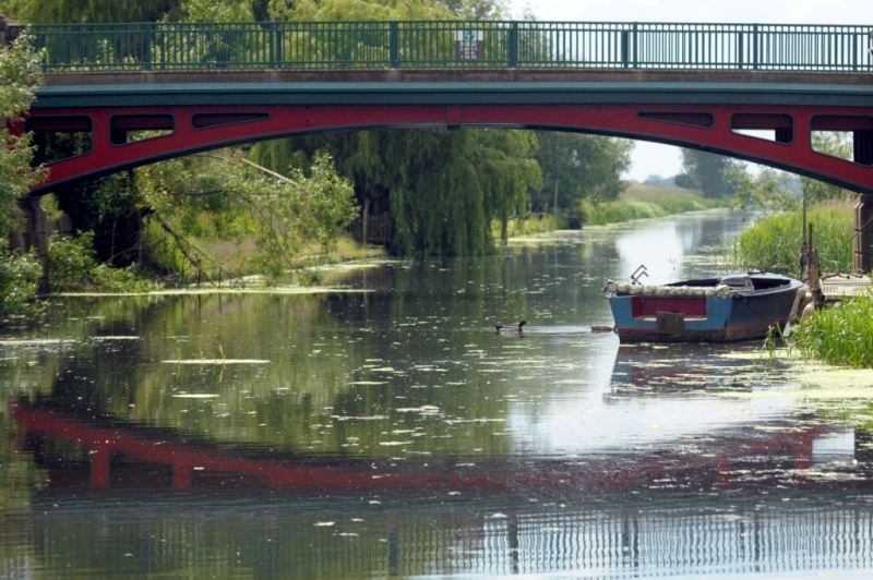 The River Ancholme at Brandy Wharf Road Bridge