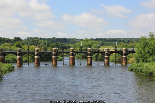 Photograph of a sluice on the River Weaver