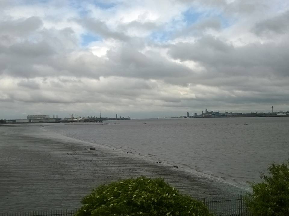 Photograph of the Mersey Estuary from River Park, Wirral