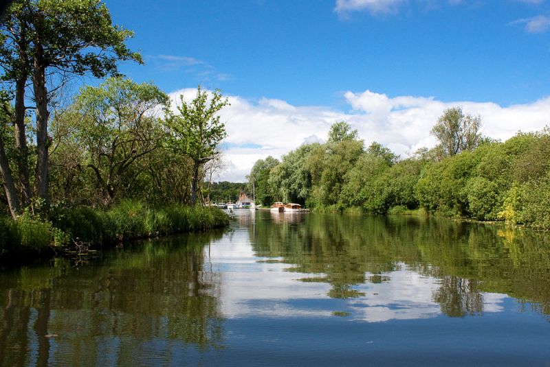 Photograph of a waterway in the Norfolk Broads